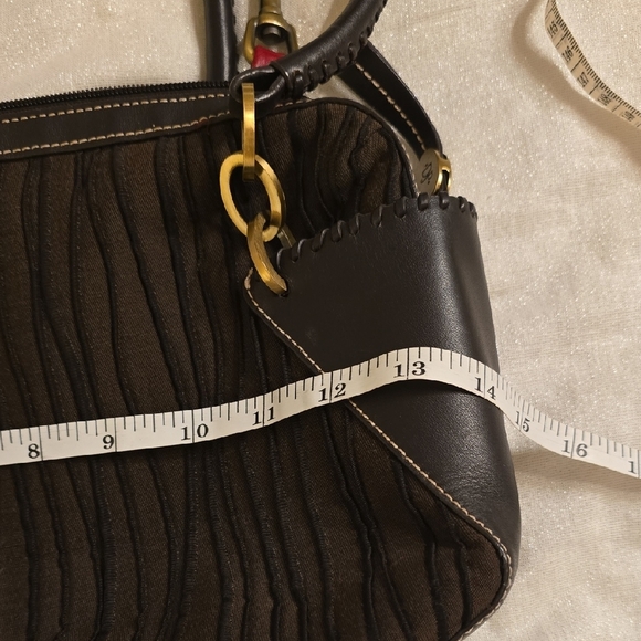 Donald J. Pliner Brown Pleated Shoulder Bag - Picture 11 of 13